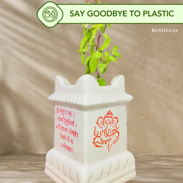 ceramic tulsi pot