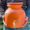 earthen water pot 5l with metal tap