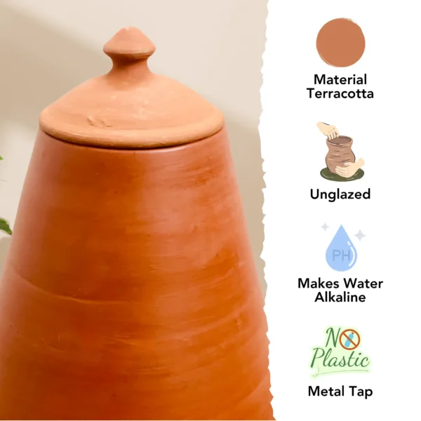 earthen clay water pot 7l earthen clay water pot 7l