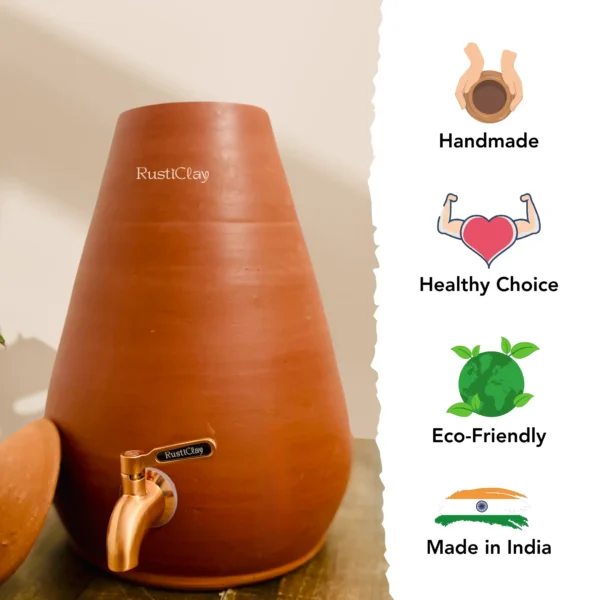 earthen clay water pot 7l earthen clay water pot 7l