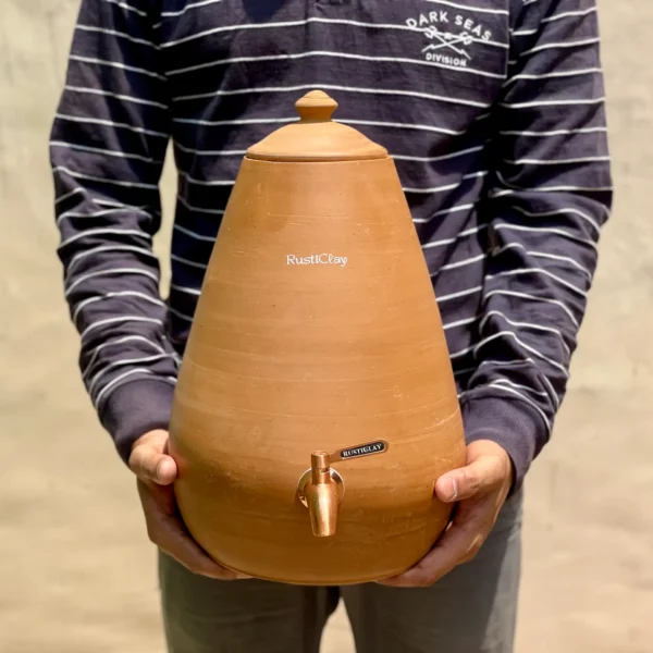 earthen clay water pot 7l