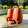 earthen water pot wih metal tap (egg shaped)