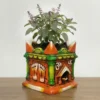 handmade terracotta tulsi planter
