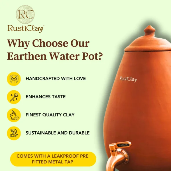 oval shape clay water pot 4l oval shape clay water pot 4l