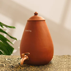 handmade clay water pot 4l with tap
