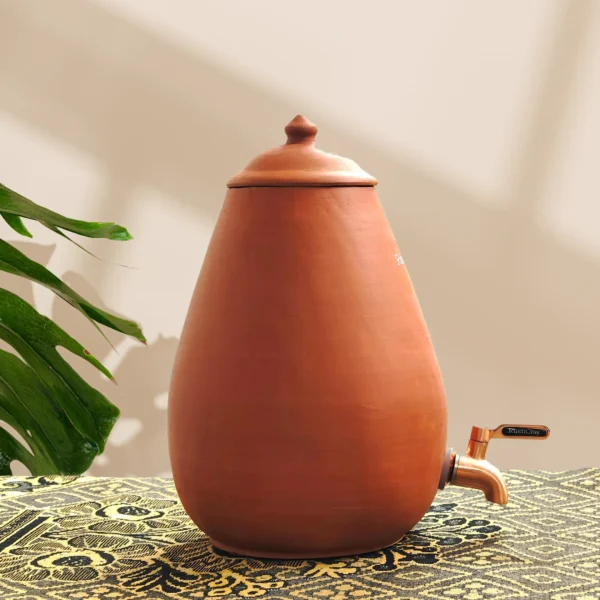 handmade clay water pot 4l with tap handmade clay water pot 4l with tap