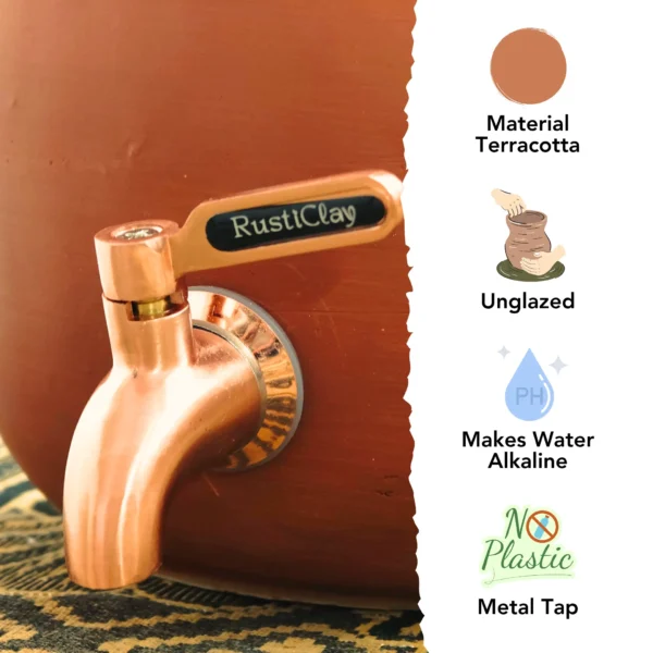 oval shape clay water pot 4l clay water pot 4l