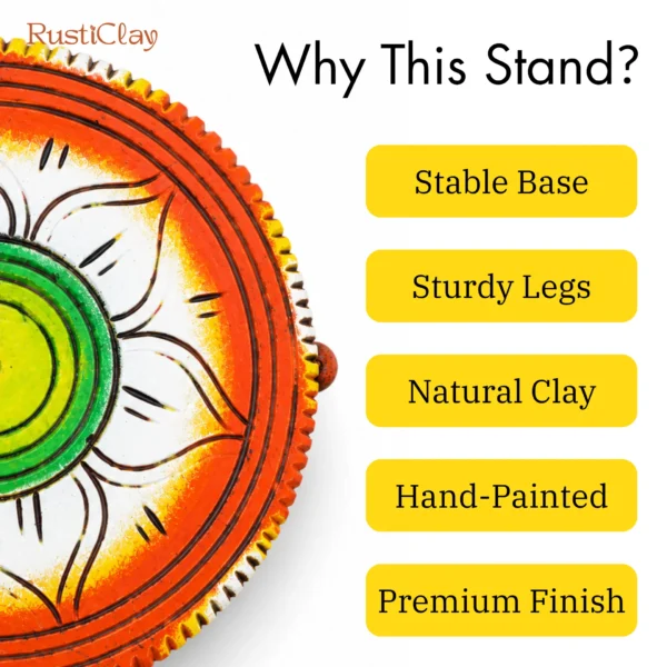 clay stand terracota stand